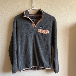 Size xsmall, color gray and light pink/peach. In excellent condition!